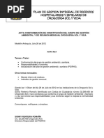 Acta Conformación de Constitución Del Grupo de Gestión Ambiental