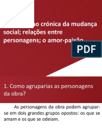 Síntese 27 Amor Perdição Mudança Social Relações Entre Personagens Amor-Paixão