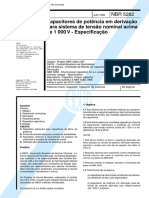 NBR 5282 Capacitores de Potencia em Derivacao Acima de 1kv PDF