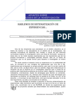 Dialnet HablemosDeSistematizacionDeExperiencias 2543154 PDF