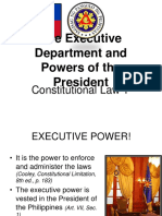 The Executive Department and Powers of The President: Constitutional Law 1