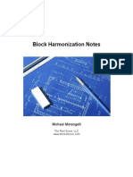 Block Harmonization Notes: Michael Morangelli