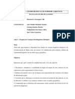 Aula 5 - Pesquisa Da Variação Sociolinguística Diatópica