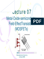 Metal-Oxide-Semiconductor Field-Effecttransistors (Mosfets) : Microelectronic Circuit by Meiling Chen 1