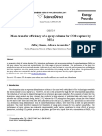 Energy Procedia: Mass-Transfer Efficiency of A Spray Column For CO2 Capture by MEA