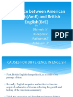 Difference Between American English (AmE) and British English (BrE