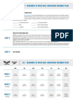 Half Marathon Beginner Training Plan - Miles