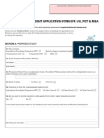 International Application Form University of Chester