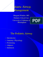 Pediatric Airway Management: Margaret Winkler, MD Pediatric Critical Care University of Alabama at Birmingham