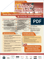 Clinical Trials & Partnering India 2010: Towards Global Standards and Excellence in Clinical Development