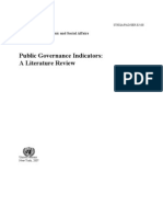 Public Governance Indicators: A Literature Review: Department of Economic and Social Affairs