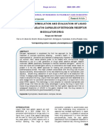 Solubilized Formulation and Evaluation of Liquid Filled Hard Gelatin Capsules of Estrogen Receptor Modulator Drug