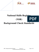 NSR Background Check Standards