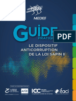 Guide de Bonnes Pratiques Destiné Aux Entreprises Pour L'application Du Volet Anti-Corruption de La Loi Sapin II