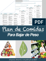 Plan de Comidas para Bajar Peso