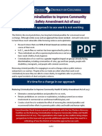 FACT SHEET Reducing Criminalization To Improve Community Health and Safety Amendment Act