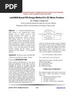 LabVIEW Based PID Design Method For DC Motor Position