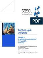 Sasol Coal-to-Liquids Developments