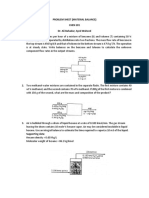 Material Balance Sheet