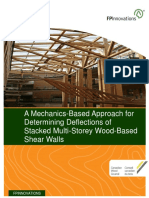 A Mechanics Based Approach For Determining Deflections of Stacked Multistorey Woodbased Shearwalls