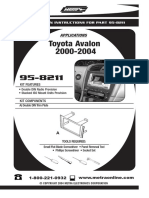 Toyota Avalon 2000-2004: Applications