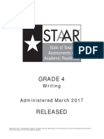 Staar g4 2017 Test Writ F