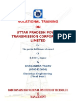 Summer Training Report On Unnao Sub Station