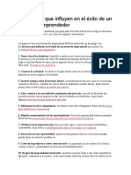 10 Factores Que Influyen en El Éxito de Un Proyecto Emprendedor