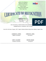 CERTIFICATE OF PARTICIPAtion BADMINTON