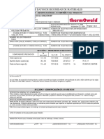 MSDS SOLDADURA EXOTERMICA Msds NP Starting Powder Spanish