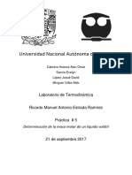 Reporte "Determinación de La Masa de Un Liquido Volátil"