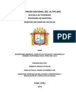 Inversiones Mineras, Conflictos y Desarrollo Humano