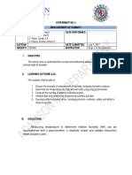 Experiment No. 6 Measurement of Humidity Name Date Performed