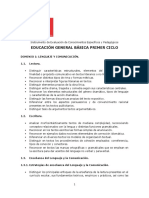 Temario Prueba de Conocimientos Disciplinarios Primer Ciclo