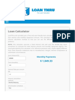 Loan Calculator - Loan Thru PDF