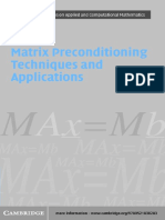 Chen - Matrix Preconditioning Techniques and Applications PDF