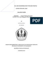 A Study of Stigma and Discrimination Towards People Living With Hiv/Aids