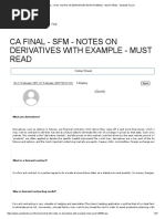 CA Final - SFM - Notes On Derivatives With Example - Must Read - Students Forum