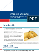 Ictericia Neonatal. Nuevas Tablas para Tratamiento en Prematuros Guías NICE 2010