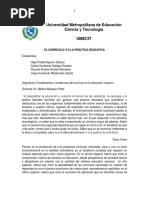 Ensayo El Currículo Vs La Práctica Educativa