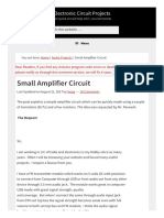 Small Amplifier Circuit PDF