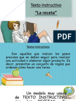 Ppt. Apoyo Clase de Lenguaje. Texto Instructivo La Receta