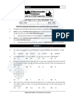 Sample Paper-3 For 4 Year Admission Test: Read The Following Instructions Very Carefully Before You Proceed