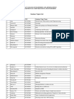 Seminar Topics List: SL - No Name USN Seminar Topic Name