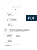 Speaking Section Choose The Correct Answer by Crossing (X) A, B, C or D!