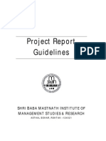 Project Report Guidelines: S B M I M S R