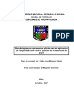 Tesis-Metodologías para Determinar El Intervalo de Aplicación de Fungicidas en El Control Químico de La Rancha de La Papa PDF