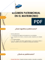 SESION 5 Régimen Patrimonial en El Matrimonio