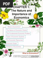 CHAPTER 1. Nature and Importance of Economics