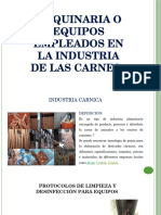 Maquinaria o Equipos Empleados en La Industria de Las Carnes 